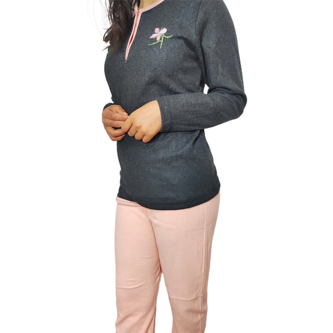 Ensemble de Pyjama Femme saumon 100% Coton