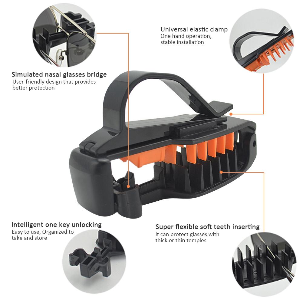 3en1 Porte-lunettes 3R, porte-certificat et porte-billets Portable pour voiture