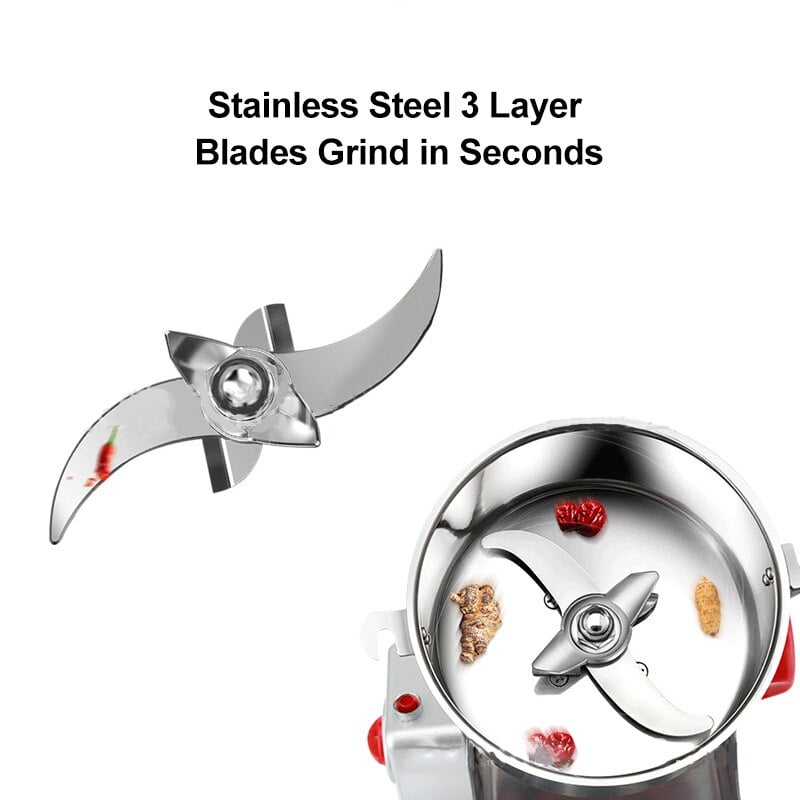 Broyeur électrique SILVERCREST Multifonction 500G en acier inoxydable, grande vitesse à pendule, Puissance Forte 1880 W ( ORIGINAL)