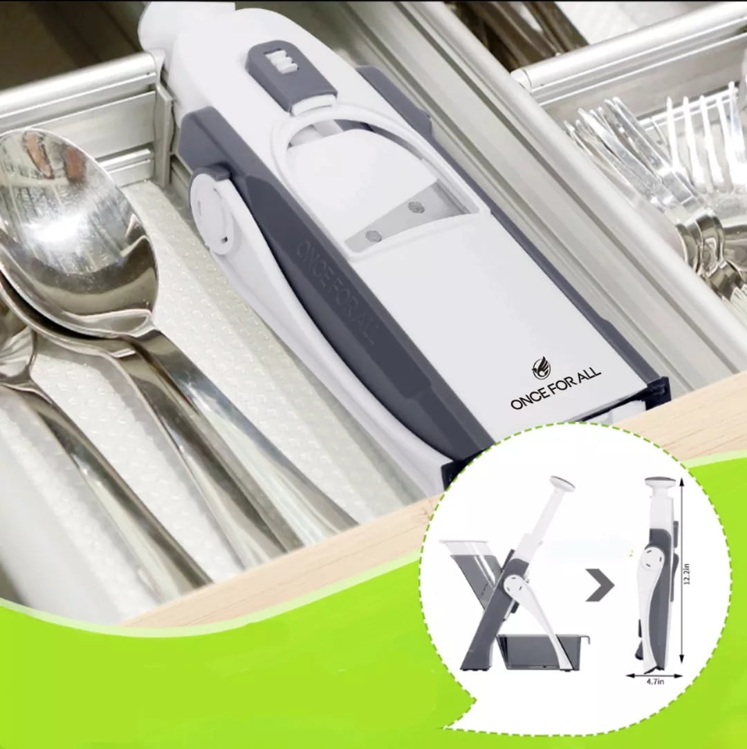 5-en-1 Trancheuse à Mandoline réglable, multifonctionnel en acier inoxydable