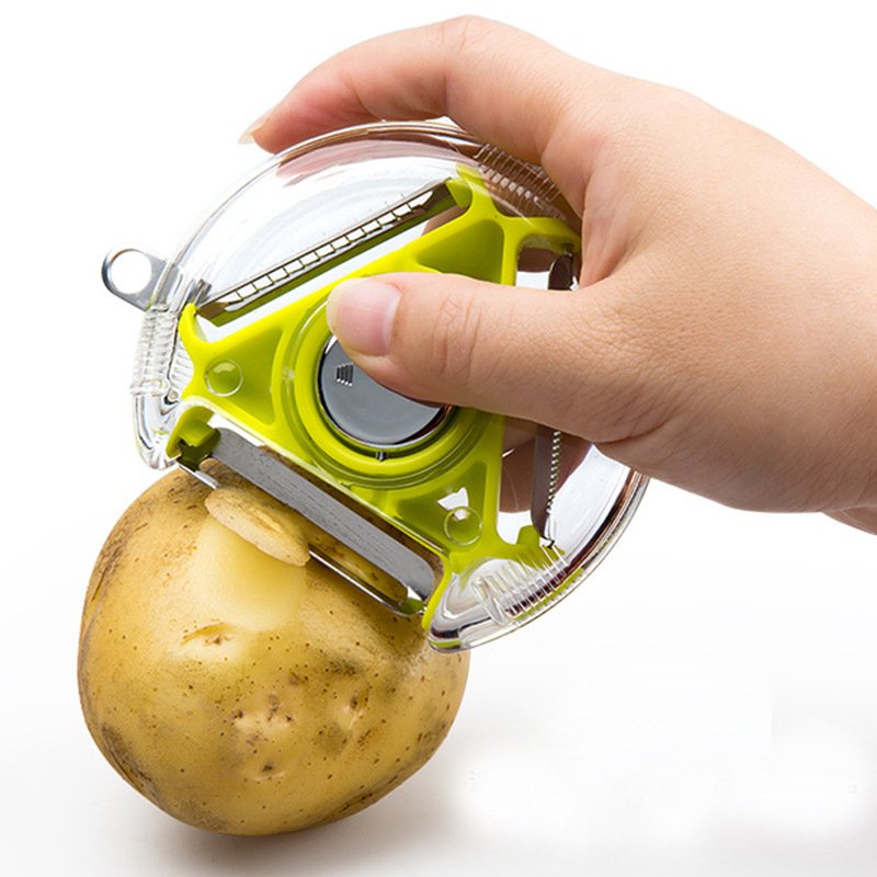 2 Éplucheurs magique 4en1 de légumes et Fruits en acier inoxydable