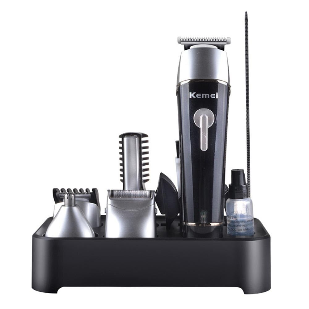 Kemei 10 en 1 Kit de tondeuse électrique pour rasage à cheveux et à barbe
