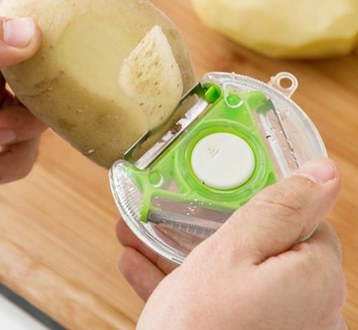 2 Éplucheurs magique 4en1 de légumes et Fruits en acier inoxydable