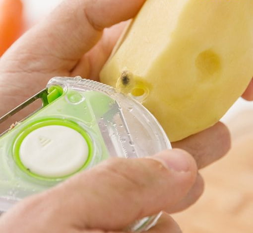 2 Éplucheurs magique 4en1 de légumes et Fruits en acier inoxydable