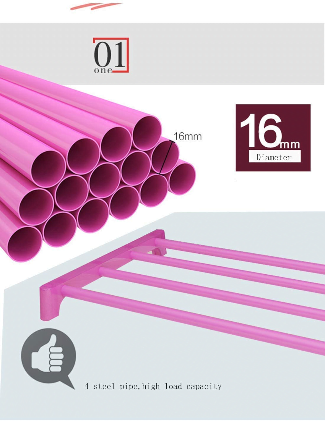 Porte-manteaux, porte-vêtements à roulettes en métal avec étagère et roues verrouillables