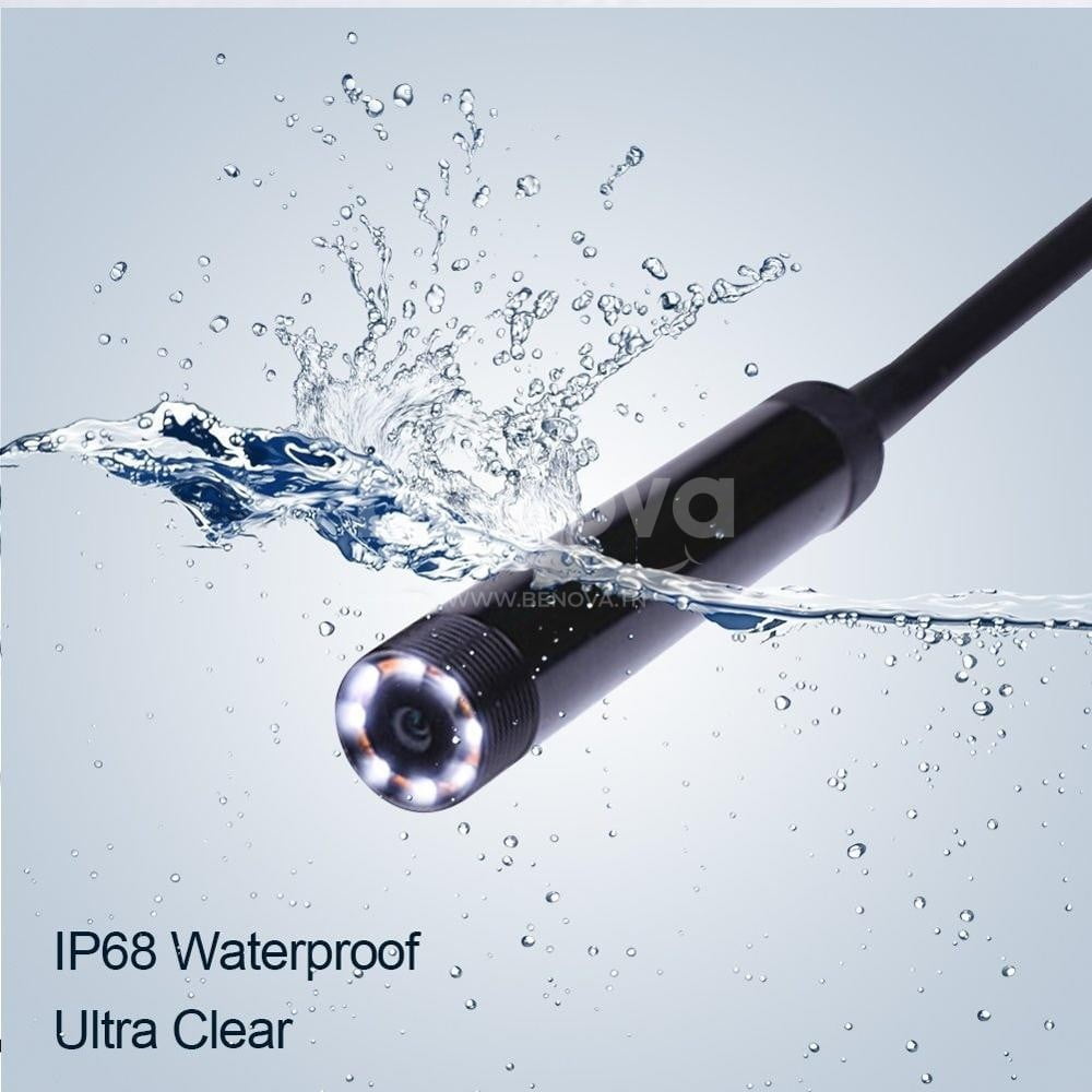 KERUI Caméra d’inspection de serpent USB endoscope USB C étanche IP67 avec 8 lumières LED réglables