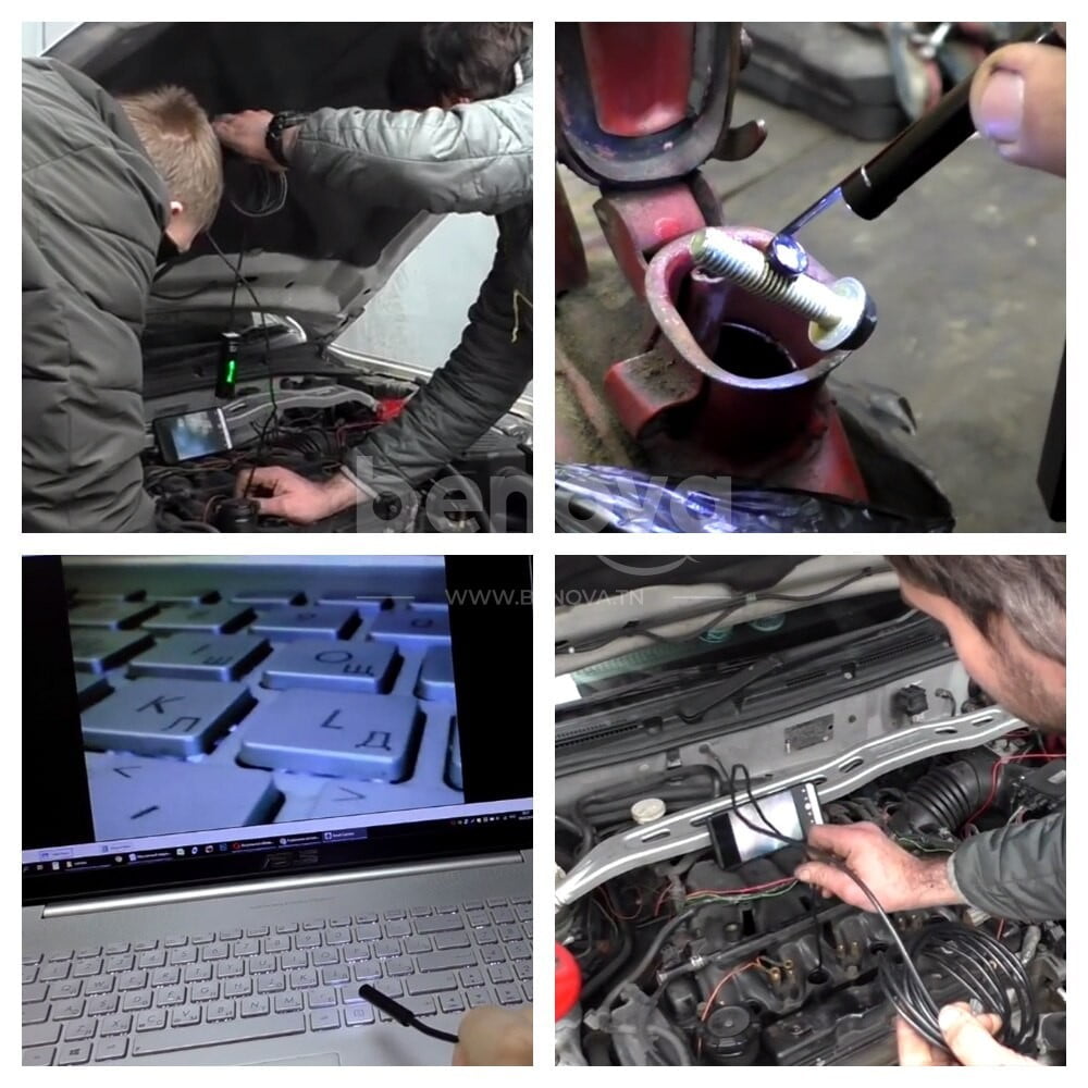 KERUI Caméra d’inspection de serpent USB endoscope USB C étanche IP67 avec 8 lumières LED réglables