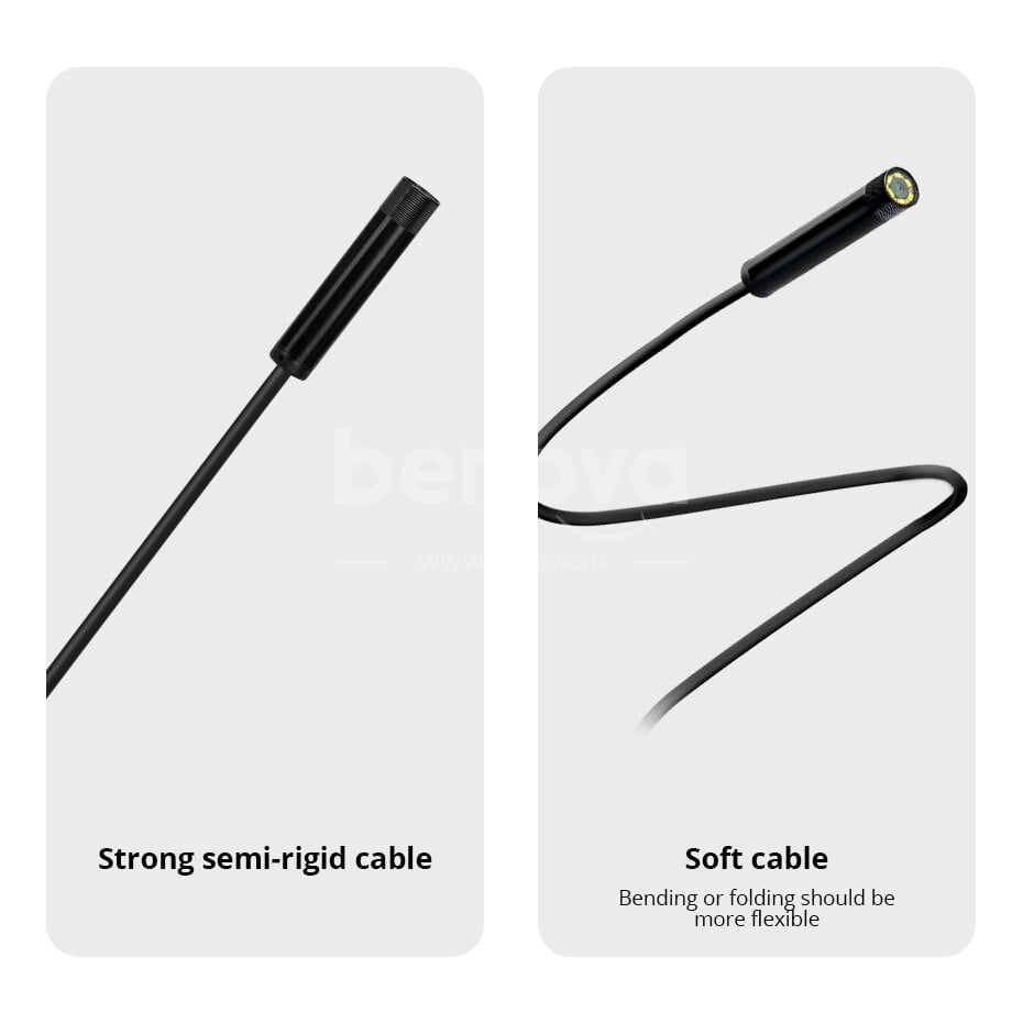 KERUI Caméra d’inspection de serpent USB endoscope USB C étanche IP67 avec 8 lumières LED réglables