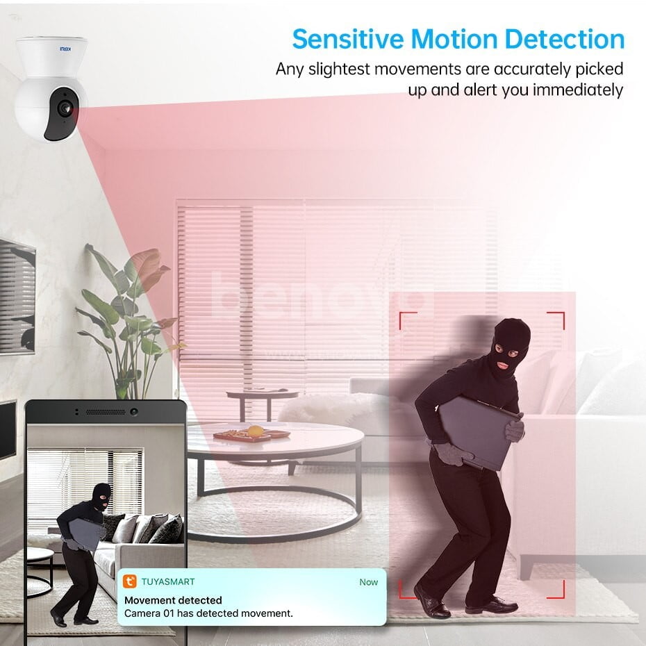 KERUI – Caméra de Surveillance intérieure IP Wifi HD 1080P sans fil avec suivi automatique et Vision nocturne