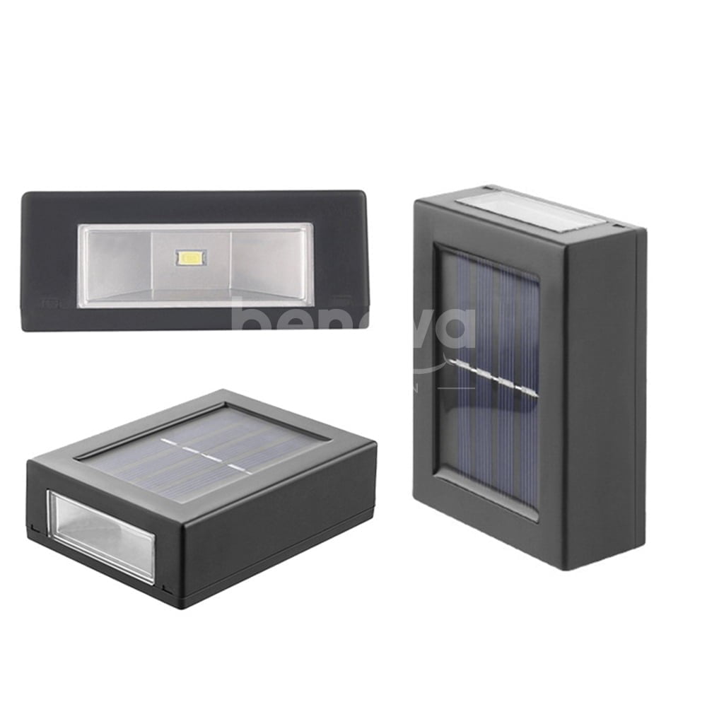 Applique murale LED solaire intelligente et imperméable pour éclairage d’extérieur en haut et en bas