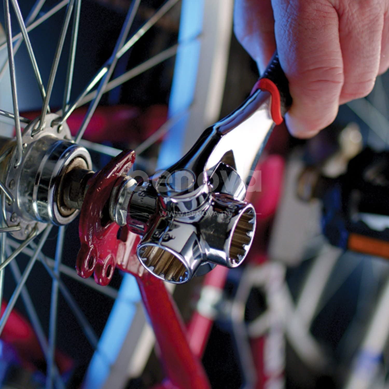 Clé à douille universelle pour réparation de voiture et maison 48 en 1 avec tête rotative à 360 degrés