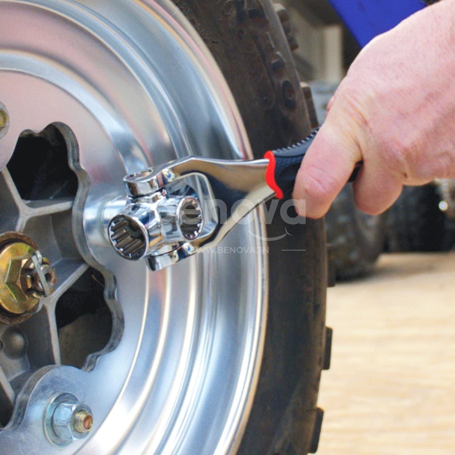 Clé à douille universelle pour réparation de voiture et maison 48 en 1 avec tête rotative à 360 degrés