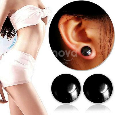 Paire de Boucles d'Oreilles Bio-magnétique multifonctionnelles acupression anti douleurs et perte de poids