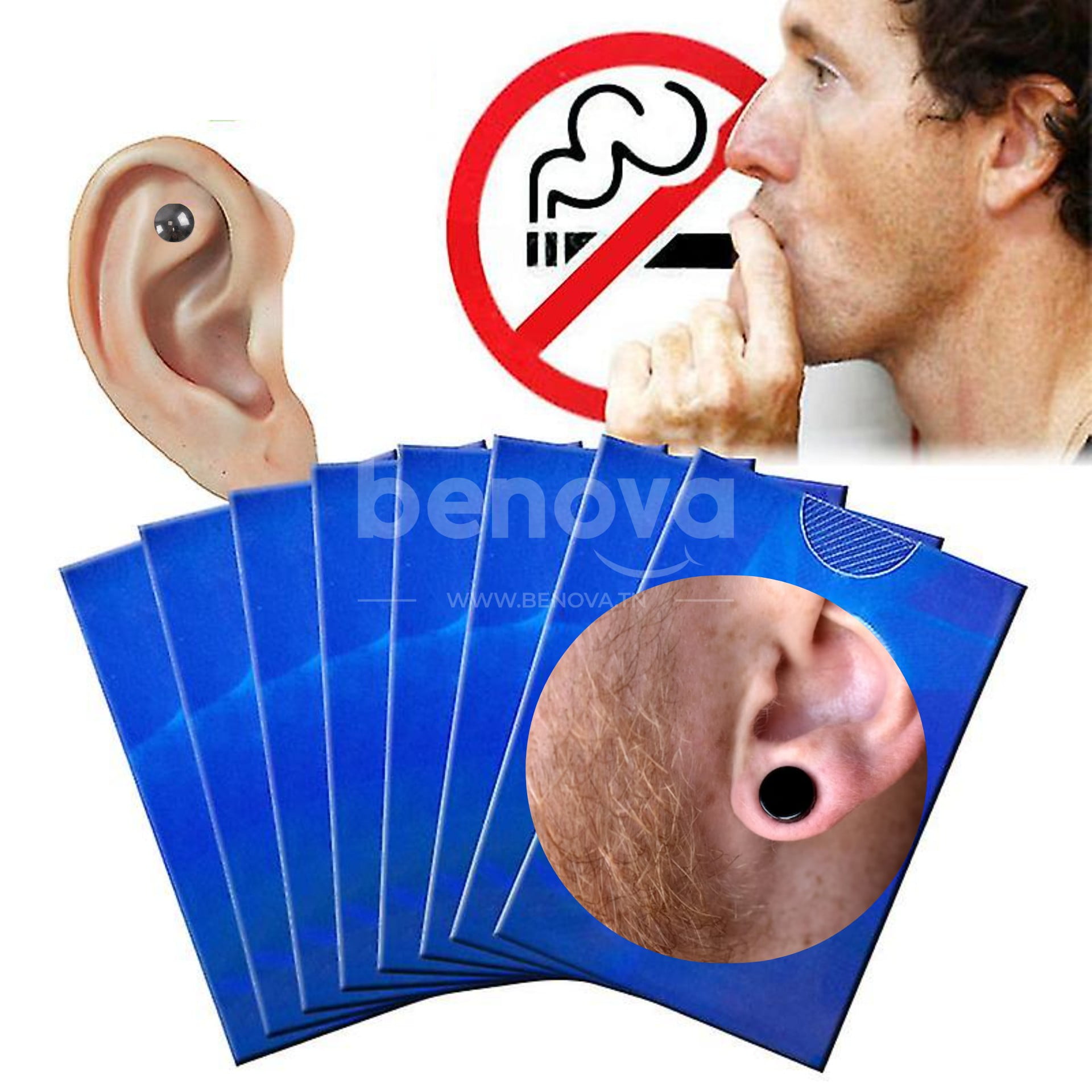 Aimants pour arrêter de fumer auriculothérapie oreille anti tabac