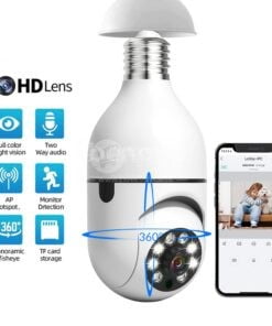 GUARDCAM Caméra de sécurité WiFi sans fil HD panoramique 360 degrés détection de mouvement à distance