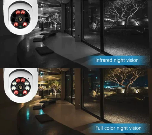 GUARDCAM Caméra de sécurité WiFi sans fil HD panoramique 360 degrés détection de mouvement à distance