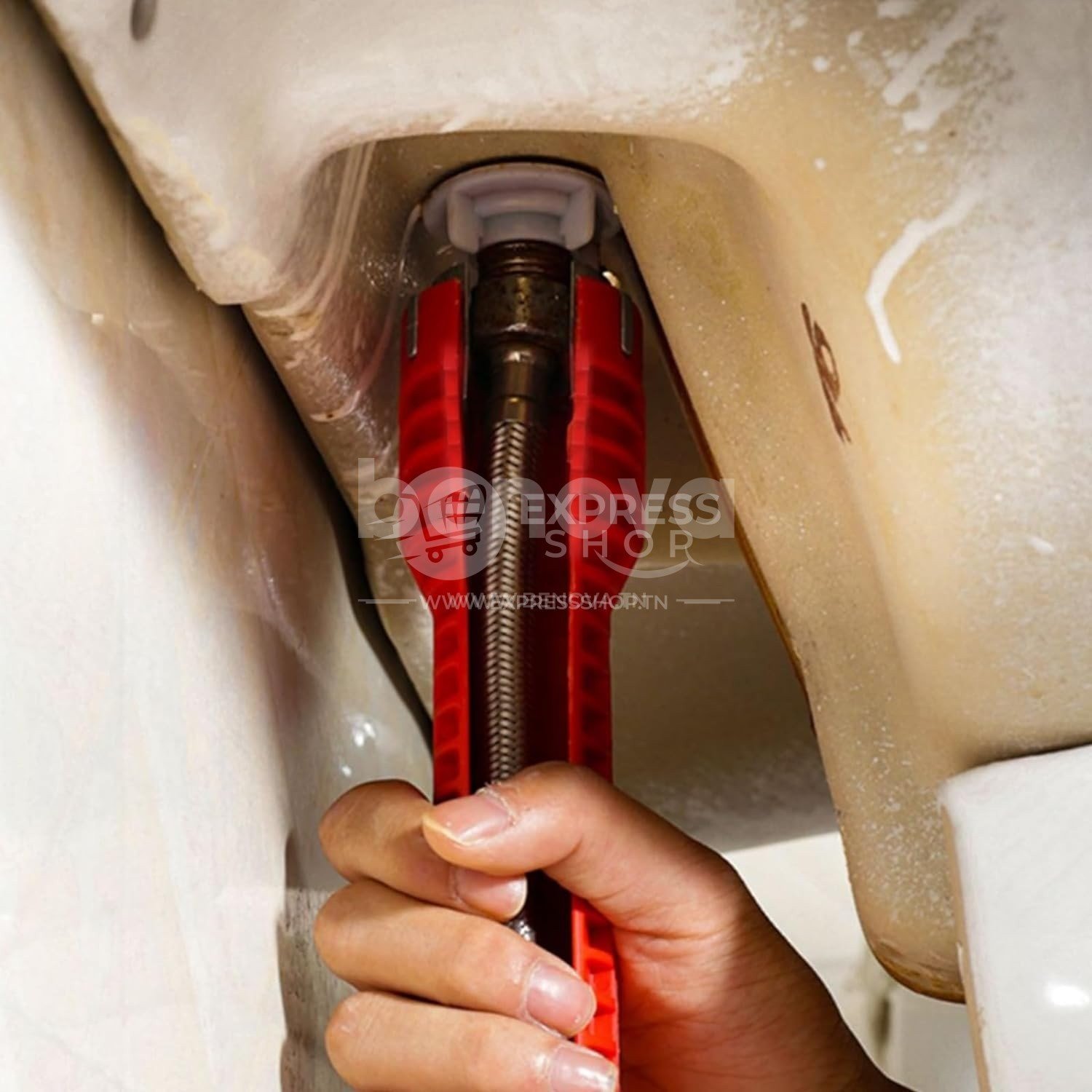 Clé magique 8 en 1 multifonction pour installation et réparation de robinet et évier