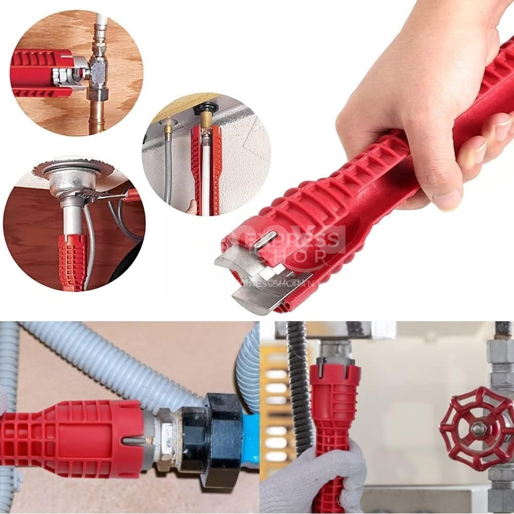 Clé magique 8 en 1 multifonction pour installation et réparation de robinet et évier