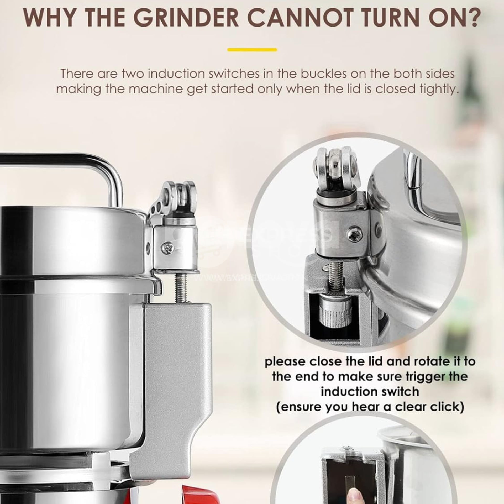 Blitz- Broyeur électrique 1KG Multifonction en acier inoxydable grande vitesse 3000W moteur en cuivre