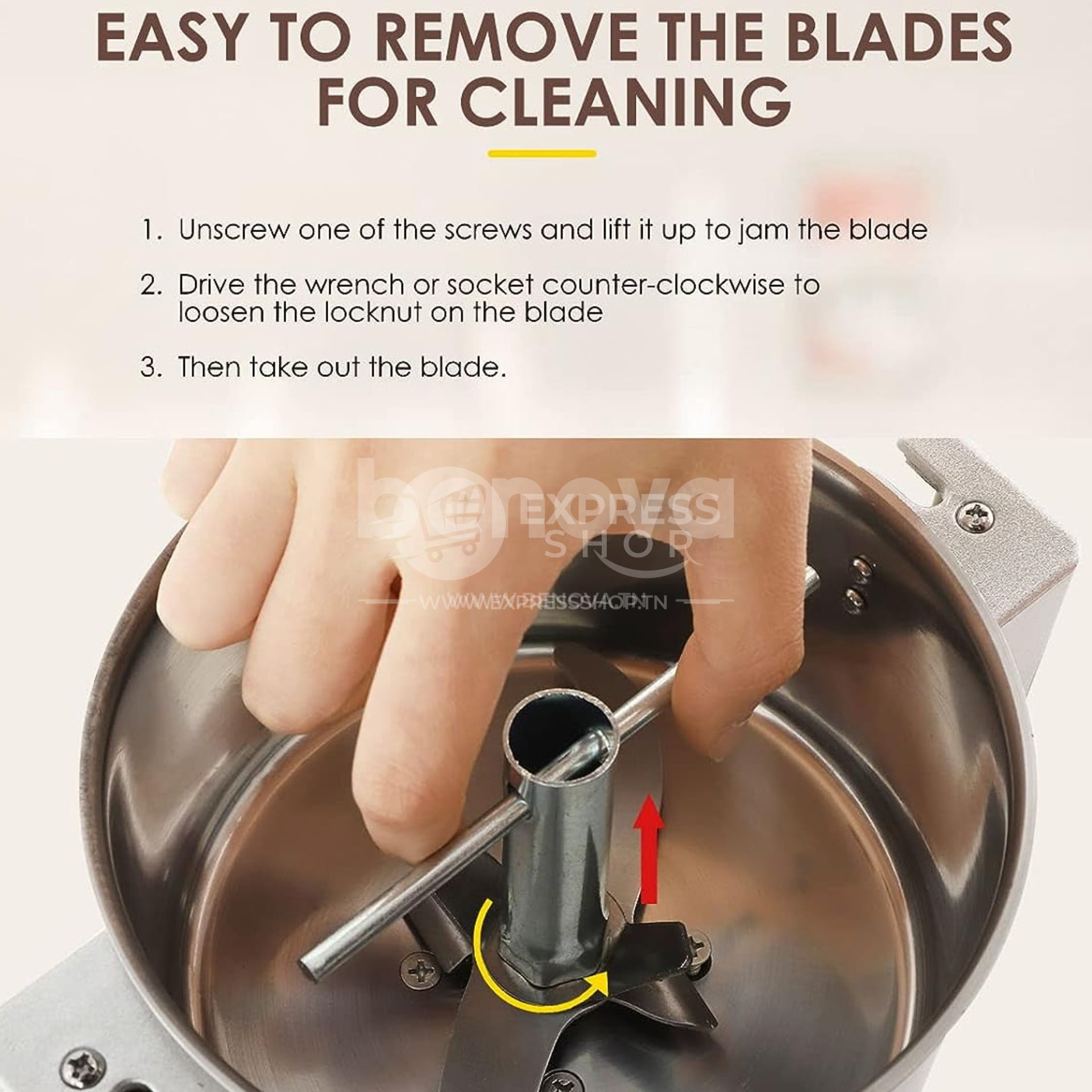 Blitz- Broyeur électrique 1KG Multifonction en acier inoxydable grande vitesse 3000W moteur en cuivre