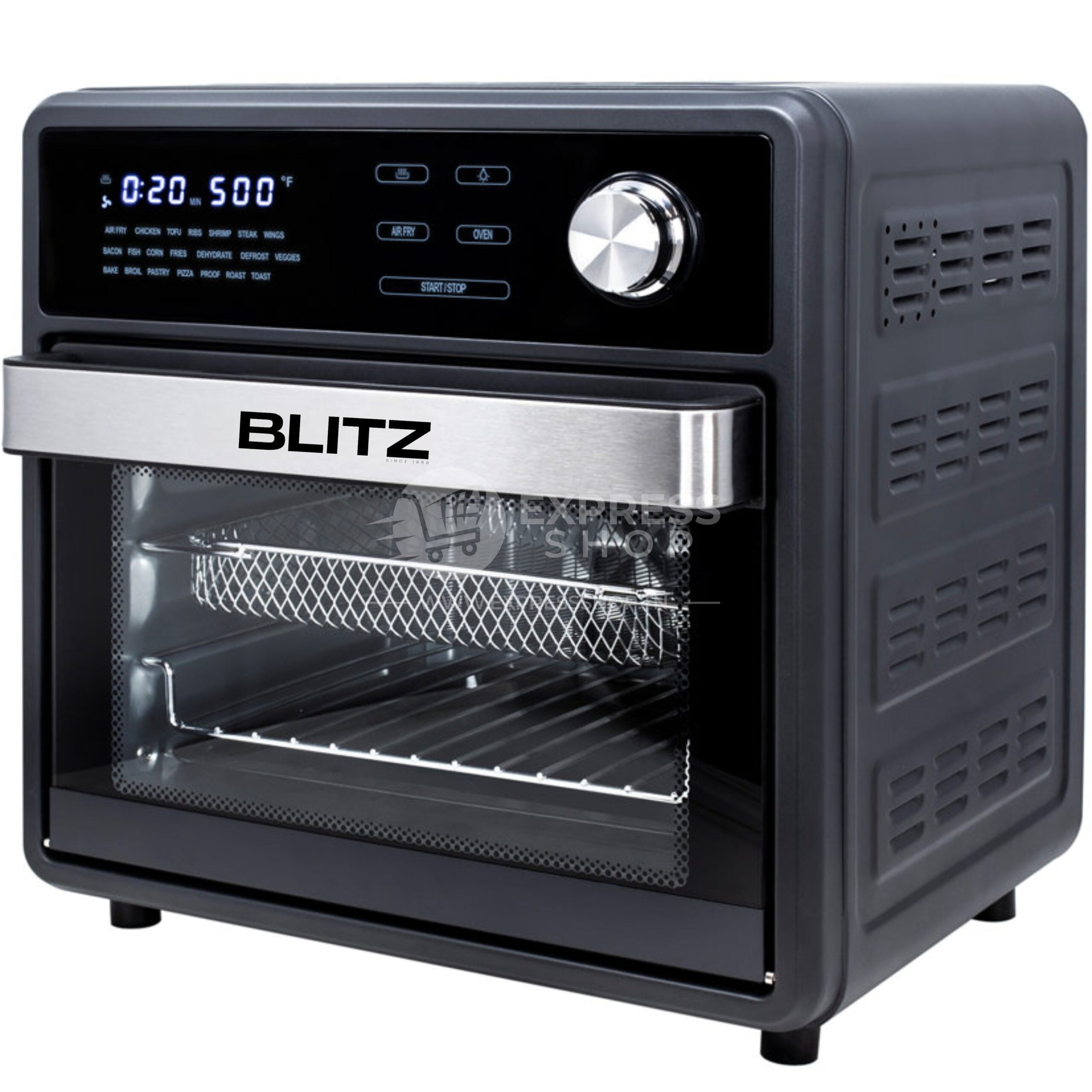 BLITZ -  MEGA - 15L Air Fryer, four, et micro-ondes 3en1 Intelligents Turbo MAXX  4 Accessoires 2600W