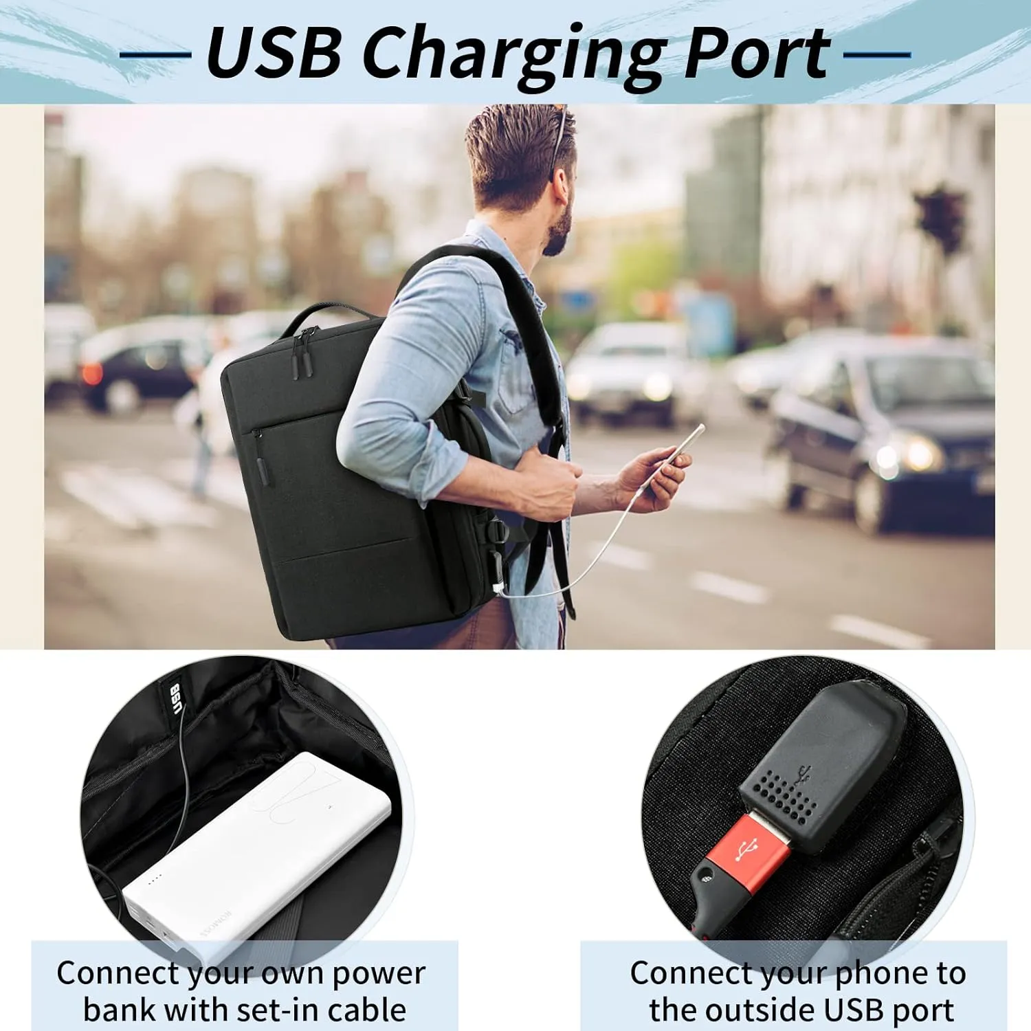 Agon BearBags®  – Sac À Dos De Voyage Professionnel Étanche Avec Chargement USB