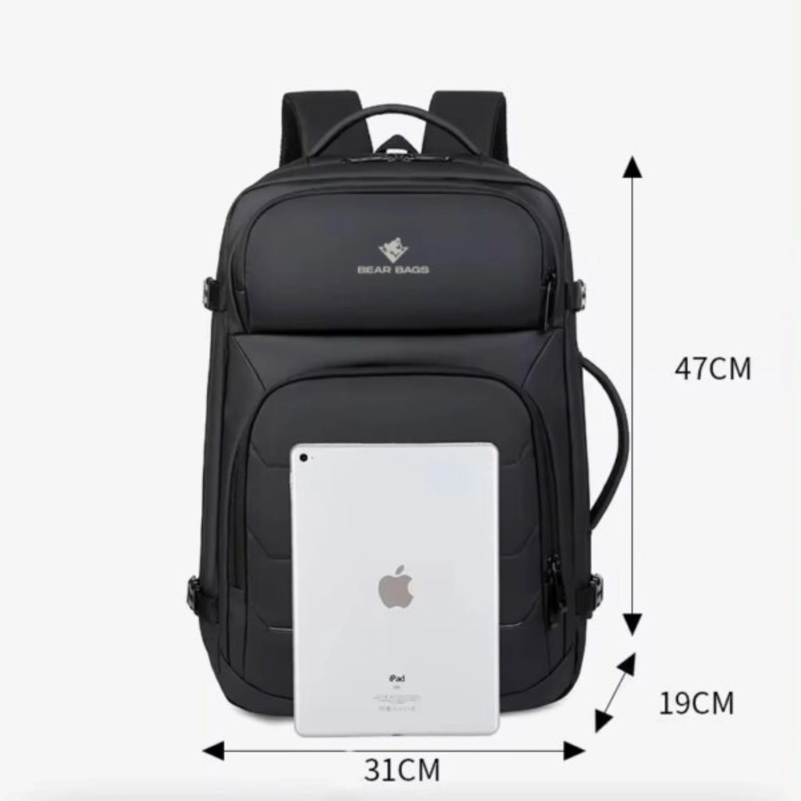 Nomad BearBags® – Sac À Dos Étanche 40L Extensible Avec Chargement USB Pour Voyage Professionnel