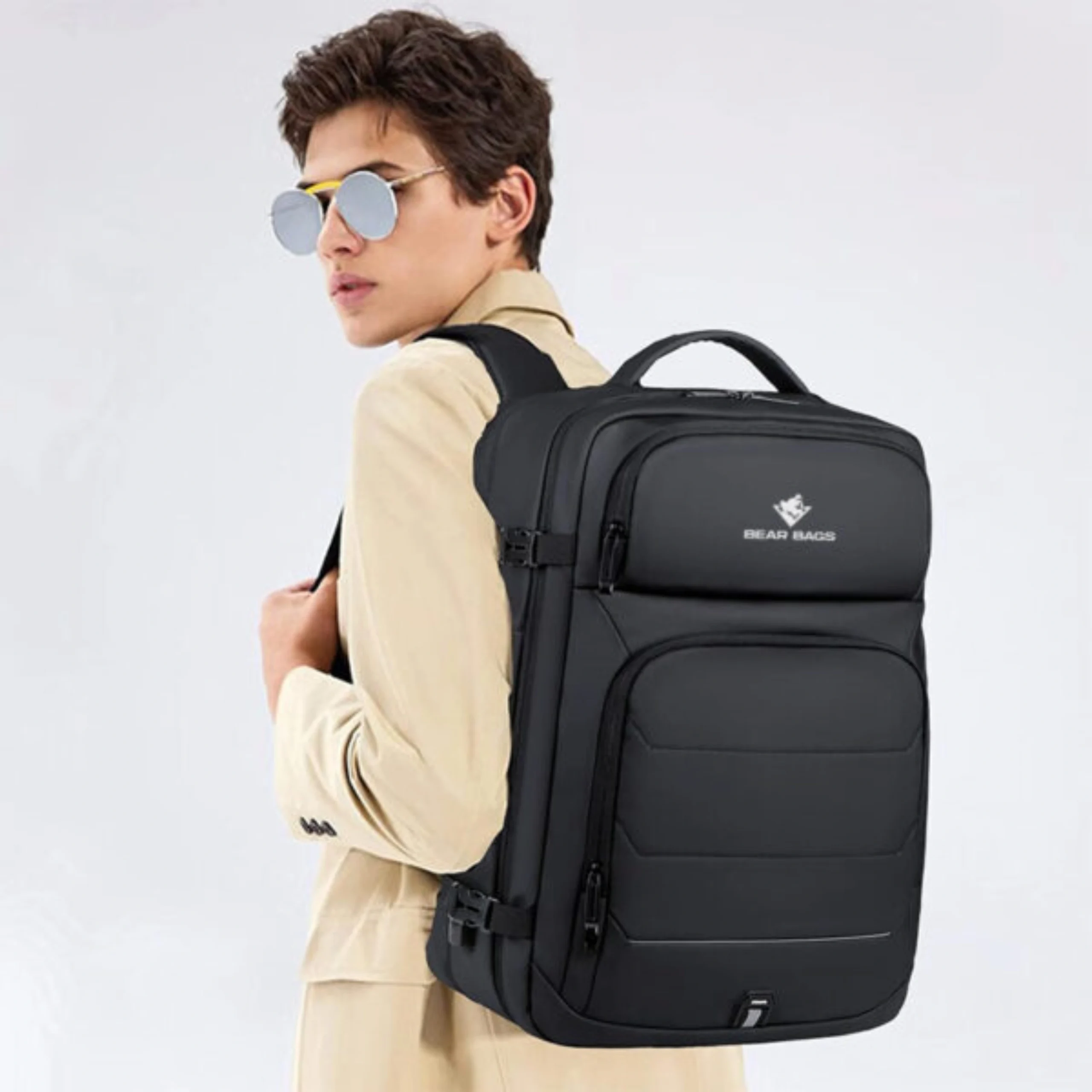 Nomad BearBags® – Sac À Dos Étanche 40L Extensible Avec Chargement USB Pour Voyage Professionnel