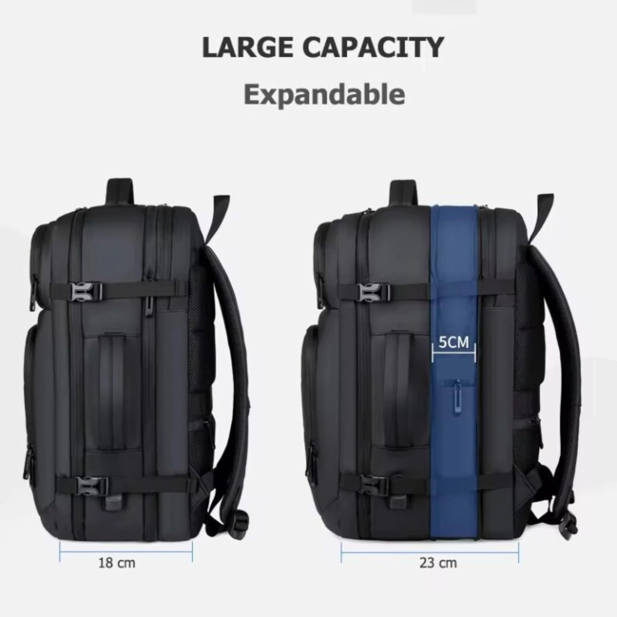 Nomad BearBags® – Sac À Dos Étanche 40L Extensible Avec Chargement USB Pour Voyage Professionnel