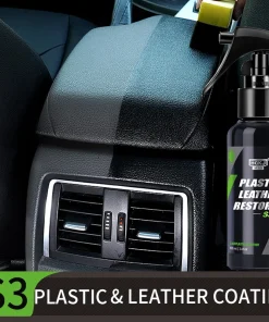HGKJ® S3 - 2en1 Spray de restauration plastique et cuir pour tableau de bord intérieur exterieur de voiture