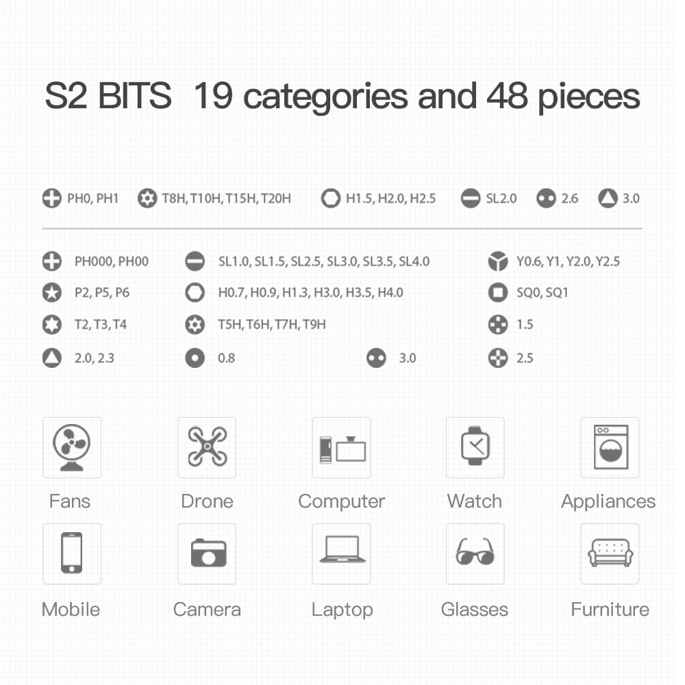51en1 Tournevis Électriques Professionnels Sans fil Et Rechargeable Avec Lumière LED