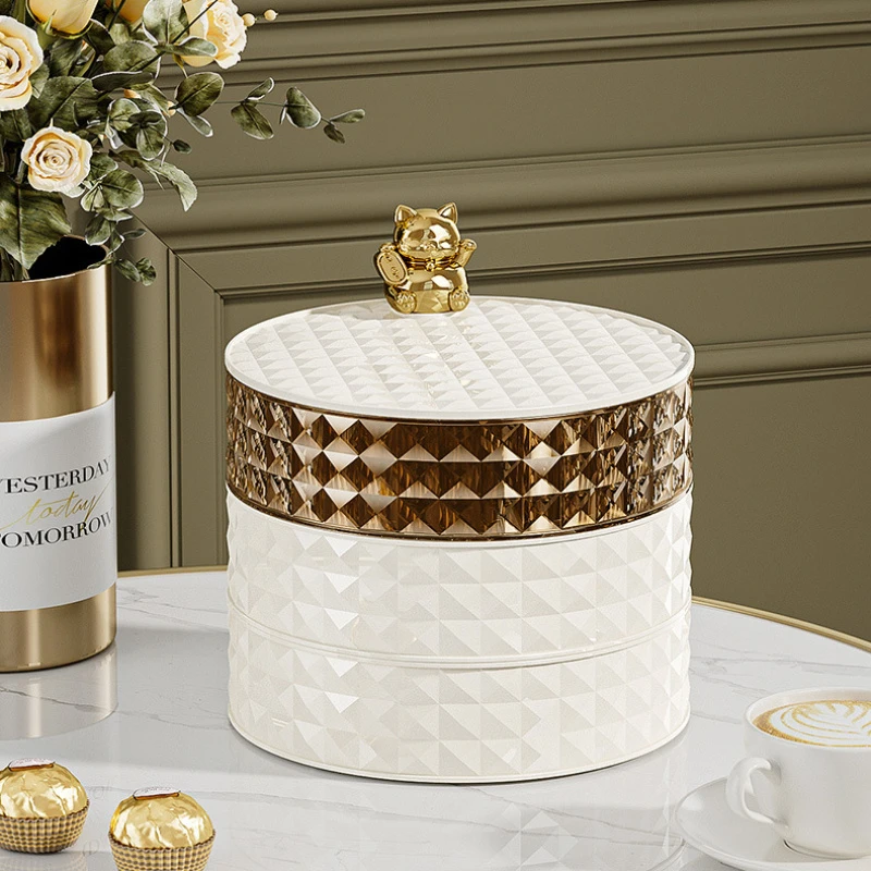 Boîte de bonbon Rotative à 360 ° Multi-Couches avec Couvercle