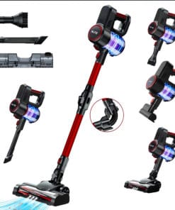 Blitz® - 5 En 1 Aspirateur Balai Sans Fil Puissant 30Kpa Léger Et Silencieux Avec Eclairage LED