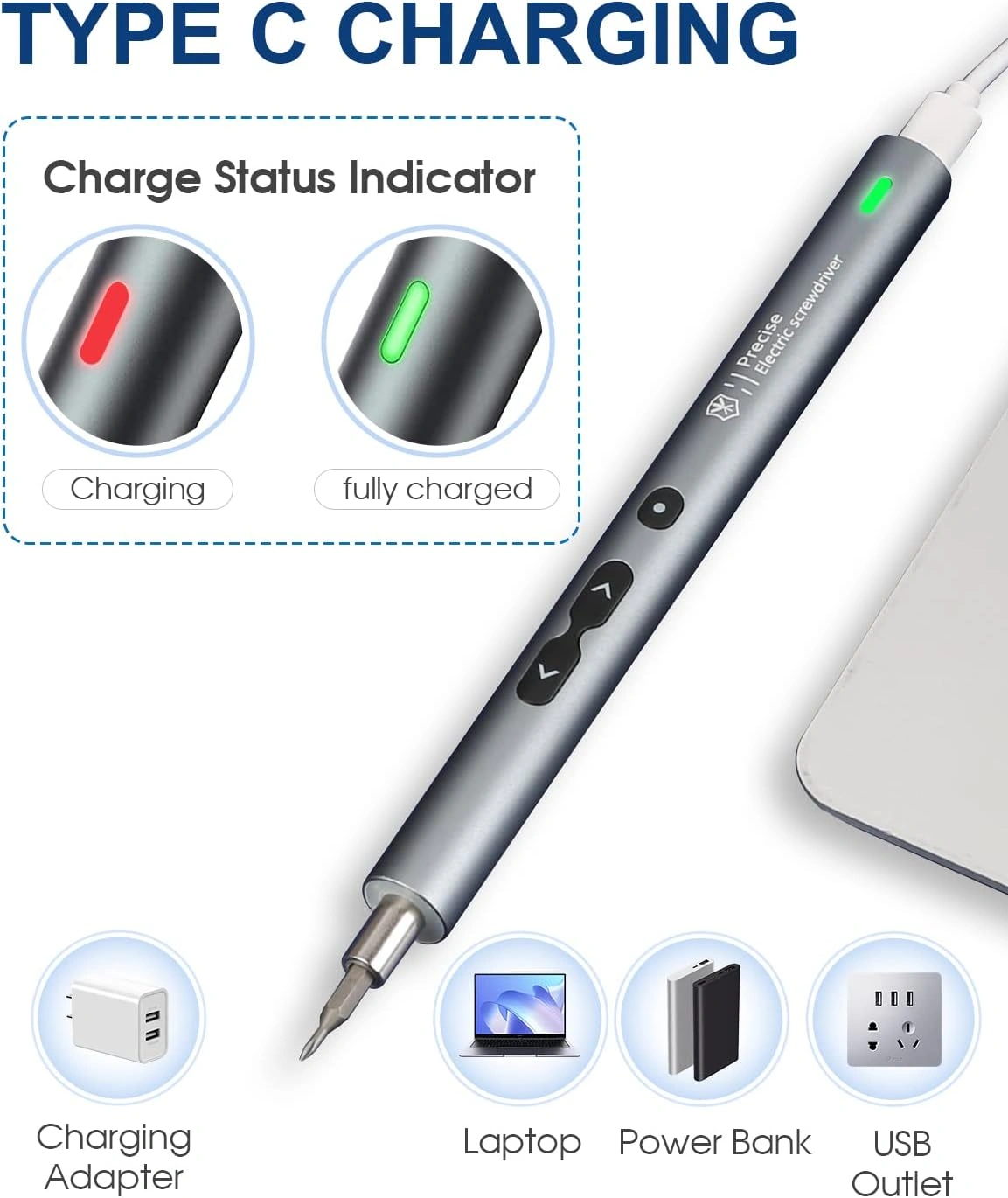 51en1 Tournevis Électriques Professionnels Sans fil Et Rechargeable Avec Lumière LED