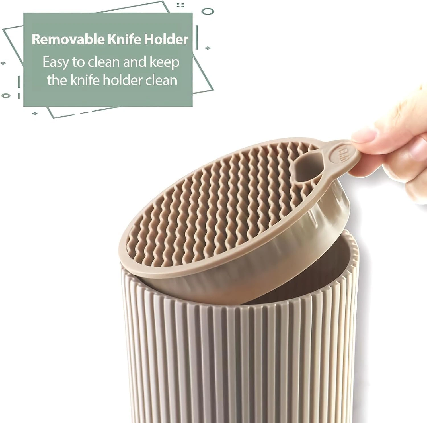 Set de 5 Couteaux de Cuisine en Acier Inoxydable avec Support | Lames Anti-Rouille Ultra-Tranchantes