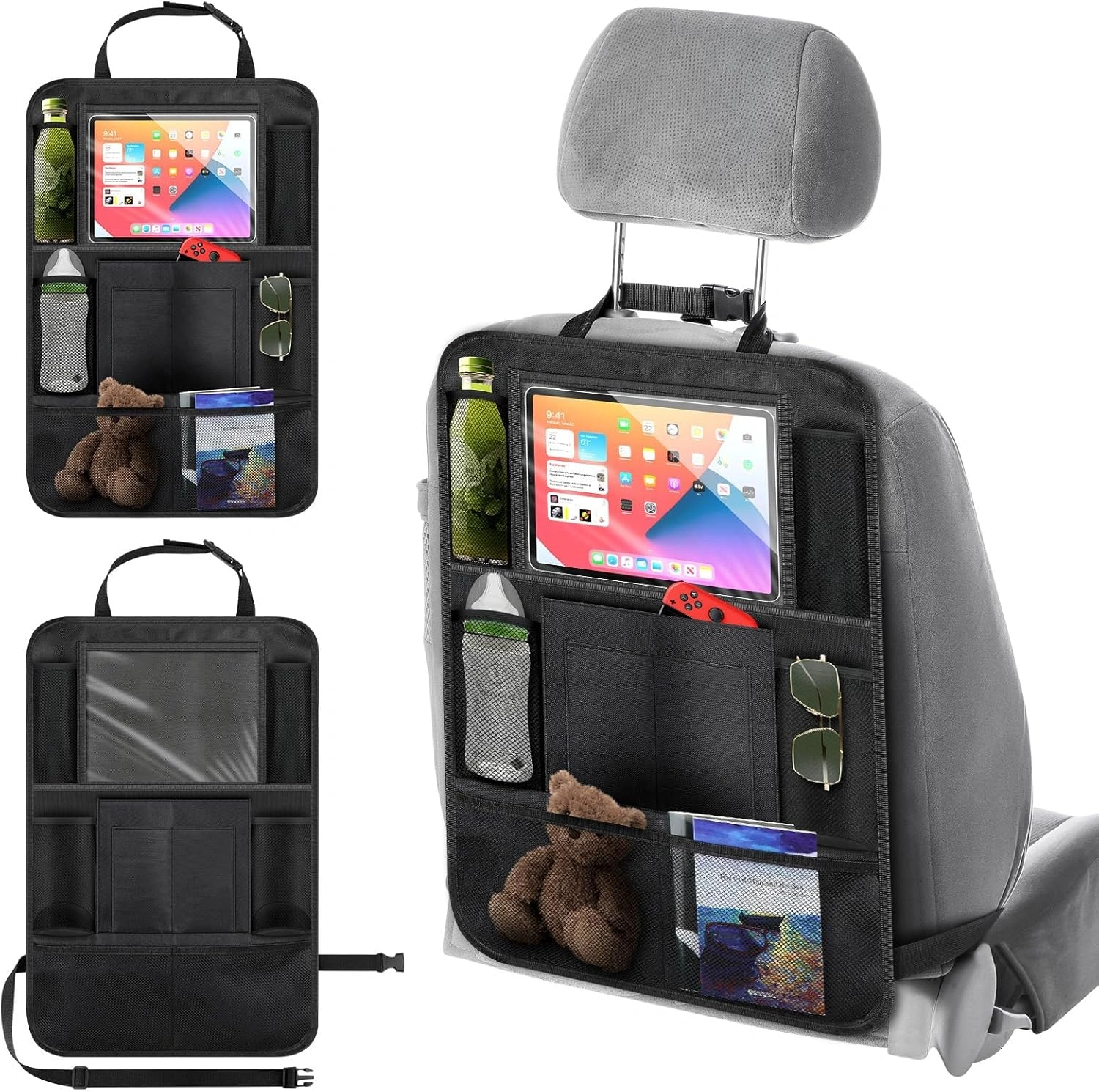 Organisateur de Siège Voiture Multi-Poche Avec Porte-Tablette Et Espaces de Stockage Multiples