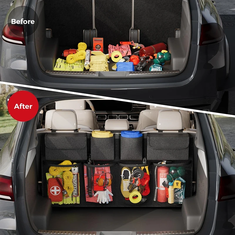 Sac de Rangement Voiture Suspendu Multi-Poches Et Polyvalent Pratique Pour Voyages Et Quotidien