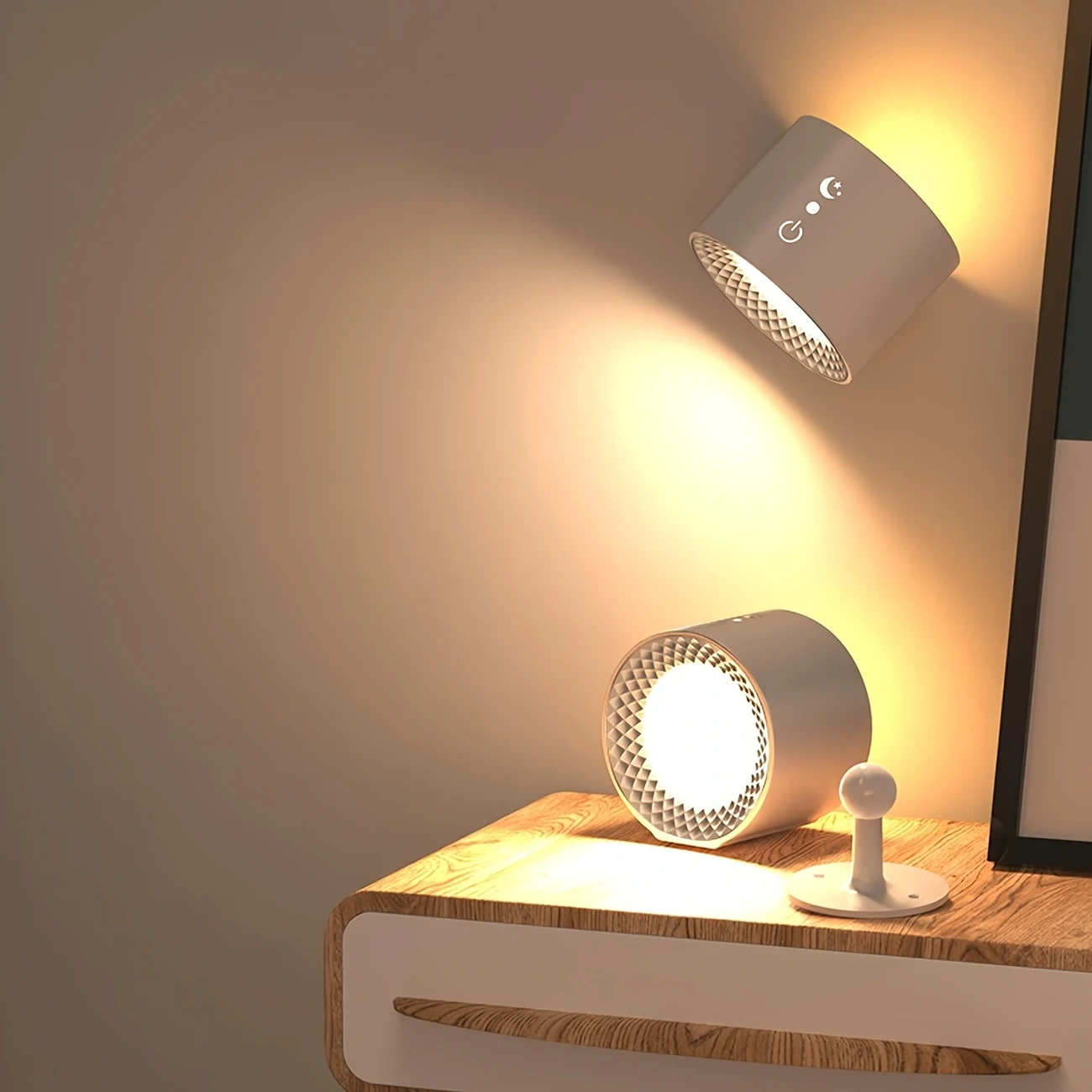 Applique LED Murale Sans Fil Rechargeable Avec Télécommande – Éclairage Tactile & Pivotant 360°