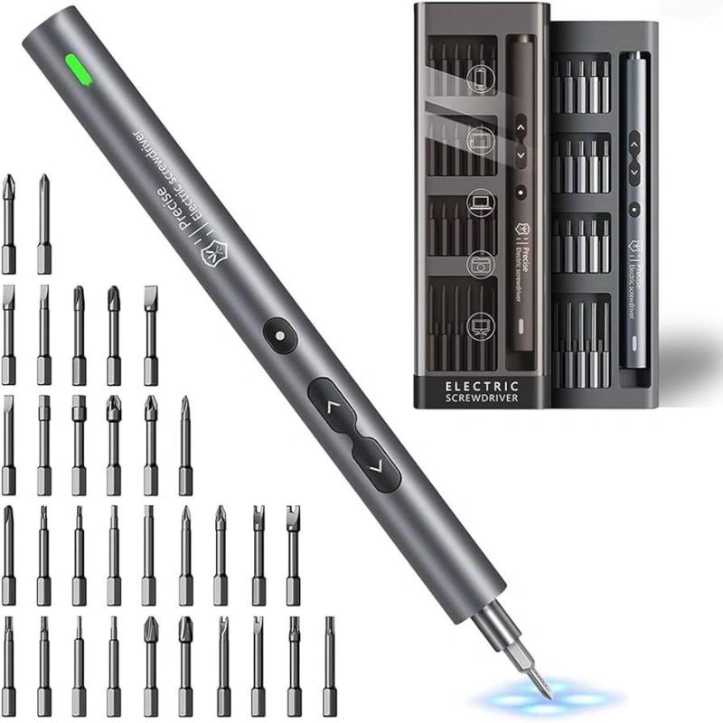 51en1 Tournevis Électriques Professionnels Sans fil Et Rechargeable Avec Lumière LED