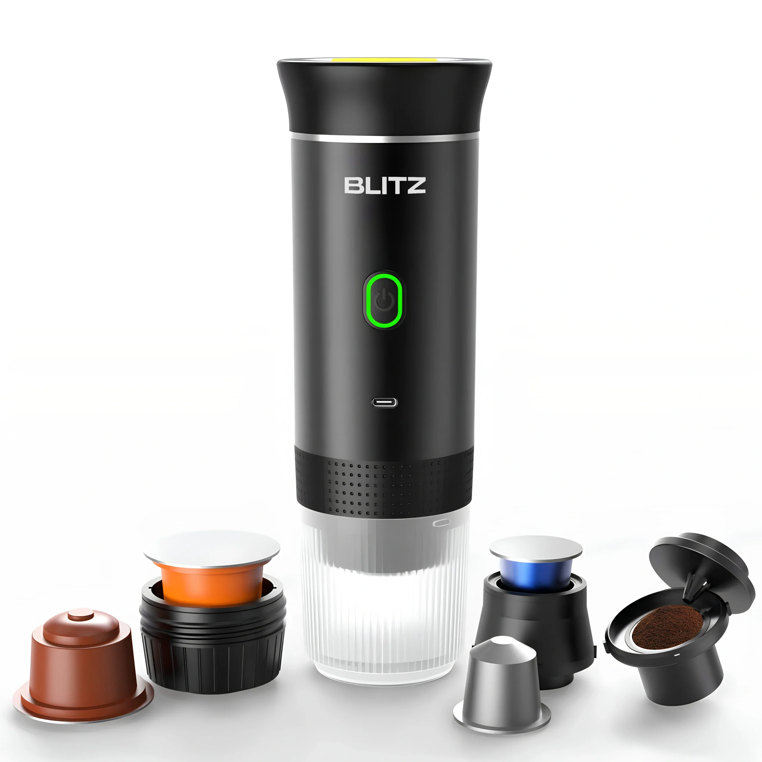 Blitz® - 3 En 1 Machine à Café Espresso Portable Et Rechargeable Avec Chauffage Intégré