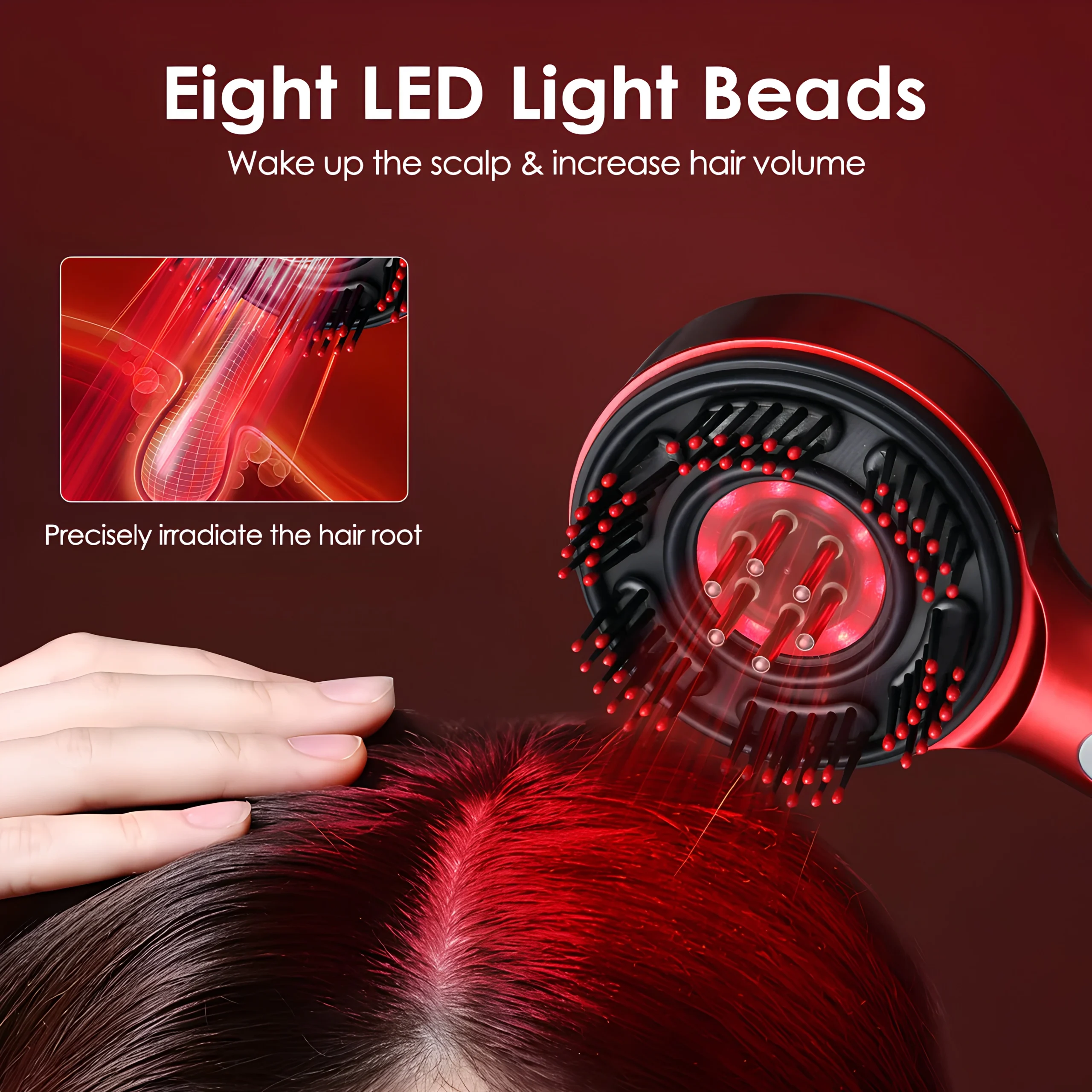 Blitz® - 3 En 1 Brosse De Massage Électrique Étanche Et Rechargeable Pour Relaxation Et Croissance Des Cheveux