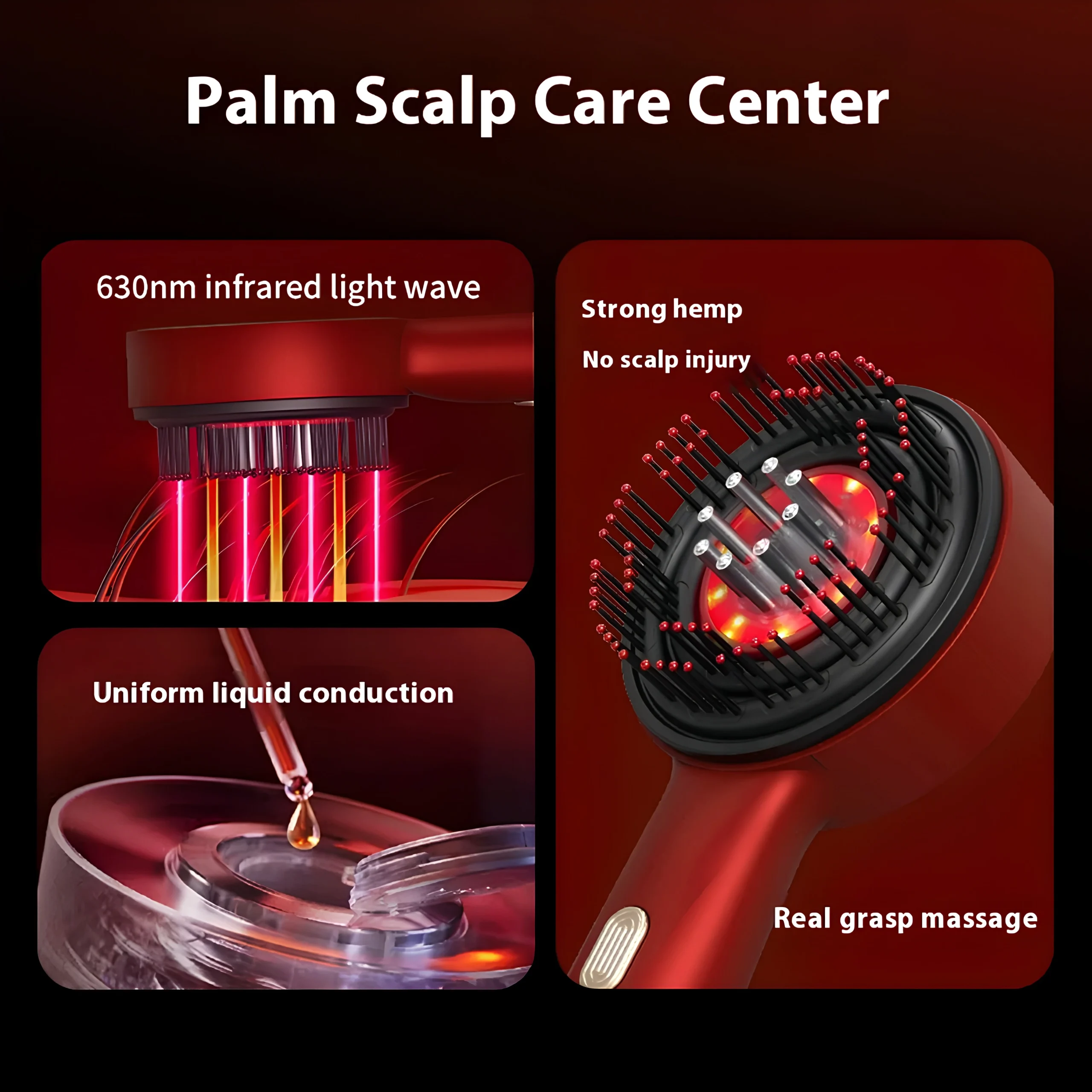 Blitz® - 3 En 1 Brosse De Massage Électrique Étanche Et Rechargeable Pour Relaxation Et Croissance Des Cheveux