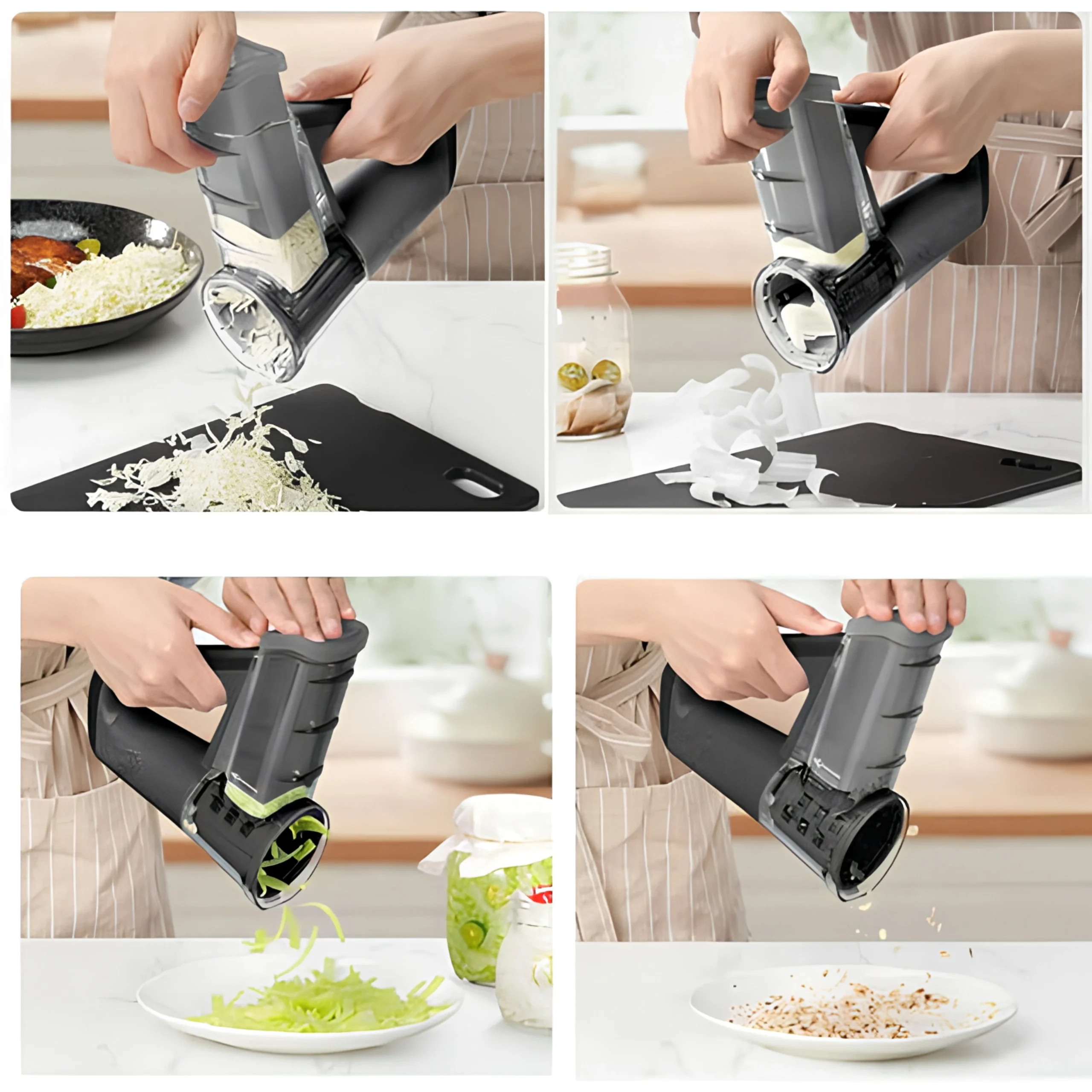 Blitz® - 4 En 1 Râpe Et Trancheuse Électrique Sans Fil Rechargeable Et Compact Pour Cuisine Rapide