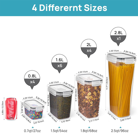 Blitz® - Ensemble de 30 Boîtes De Conservation Hermétiques Alimentaires Sans BPA Pour Un Rangement Idéal ( 15 Boites + 15 couvercles )