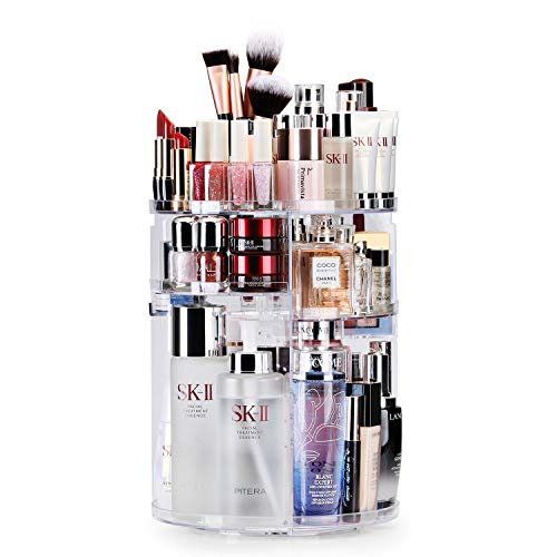 Rangement Maquillage,Organisateur Maquillage 360°,Organiseur de cosmétiques  pour commode, chambre, salle de bain 