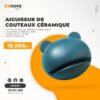 Aiguiseur de couteaux céramique multifonctionnel, Avec Ventouse durable (2 pièces)