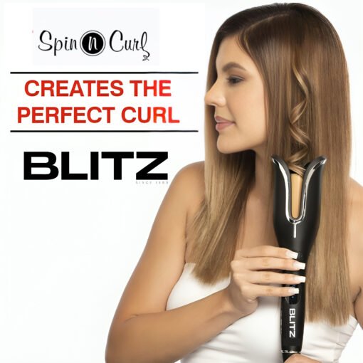 Blitz - 2en1 Spin n Curl brosse + Boucleur En Céramique Avec Ecran LED
