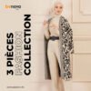 Ensemble de 3 pièces pour femmes tigrée blanc/noir