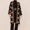 Ensemble de 3 pièces pour femmes noir pointillé en marron