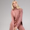 Ensemble de 2 pièces pour femmes modèle unie Rose